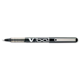 Pilot VBall Liquid Ink Stick Roller Ball Pen, Black Barrel/Ink, Fine Pt, 0.70 mm 12 Pk