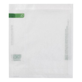 Eco-Products Renewable & Compostable 6" Dry Wax Sandwich Bags, White Paper, Case of 2000 Bags, No-Added PFAS, Moisture Protection, Made with Renewable Resources, BPI-Certified