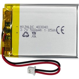 HXJNLDC DC 3.7V 500mAh 403040 Rechargeable Lithium Polymer Battery for DIY 3.7-5V Electronic Product, Mobile Energy Storage Power Supply
