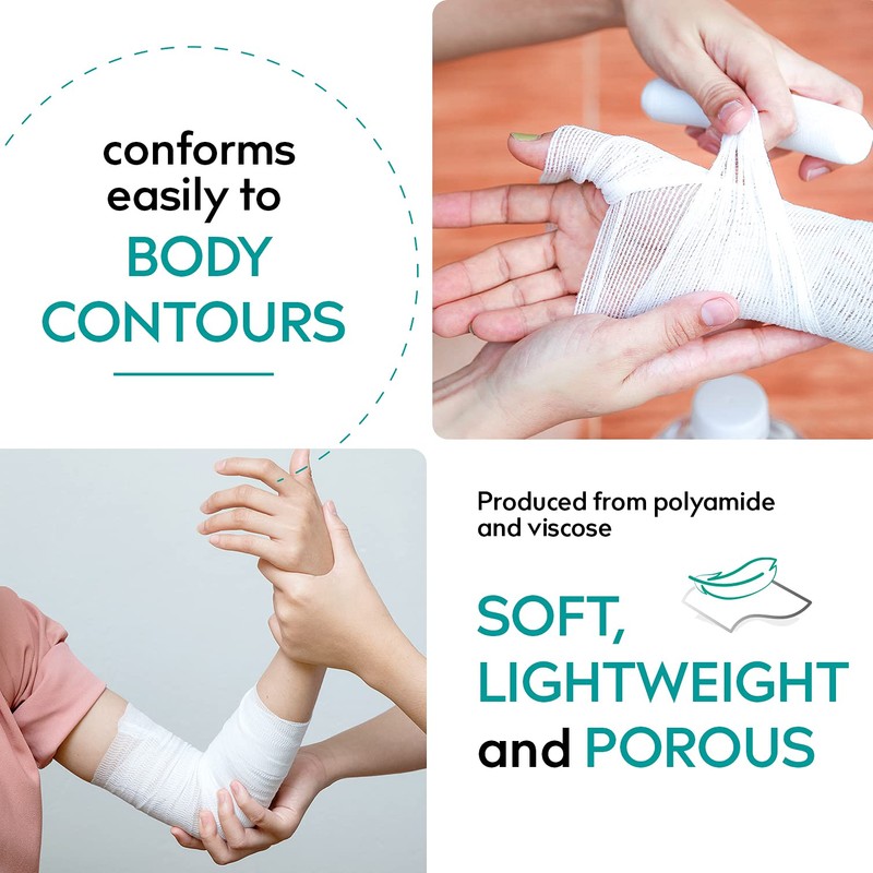 Medrull Set of 10 Muslin Bandages 8 cm x 4