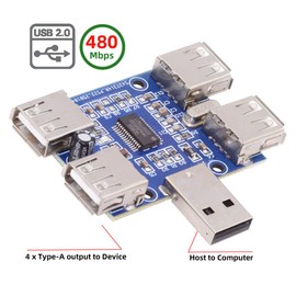 xiwai USB 2.0 1-zu-4 Vier-Port-HUB-Splitter PCBA-Erweiterungsmodulplatine PCs Multiport 4-Geräte Typ-A-Adapter für Tastatur-Maus-Scanner-Drucker