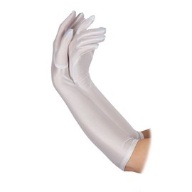 Wicked Costumes Ladies Long Elbow Length Gloves - White