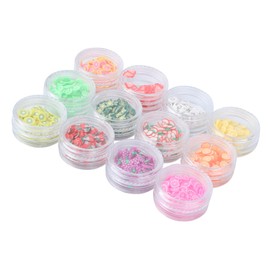 Mikinona Nail Art Fruit Series 12 Varieties of Clay Slice Decorations DIY Nail Art Stickers Collection Easy to Use Store