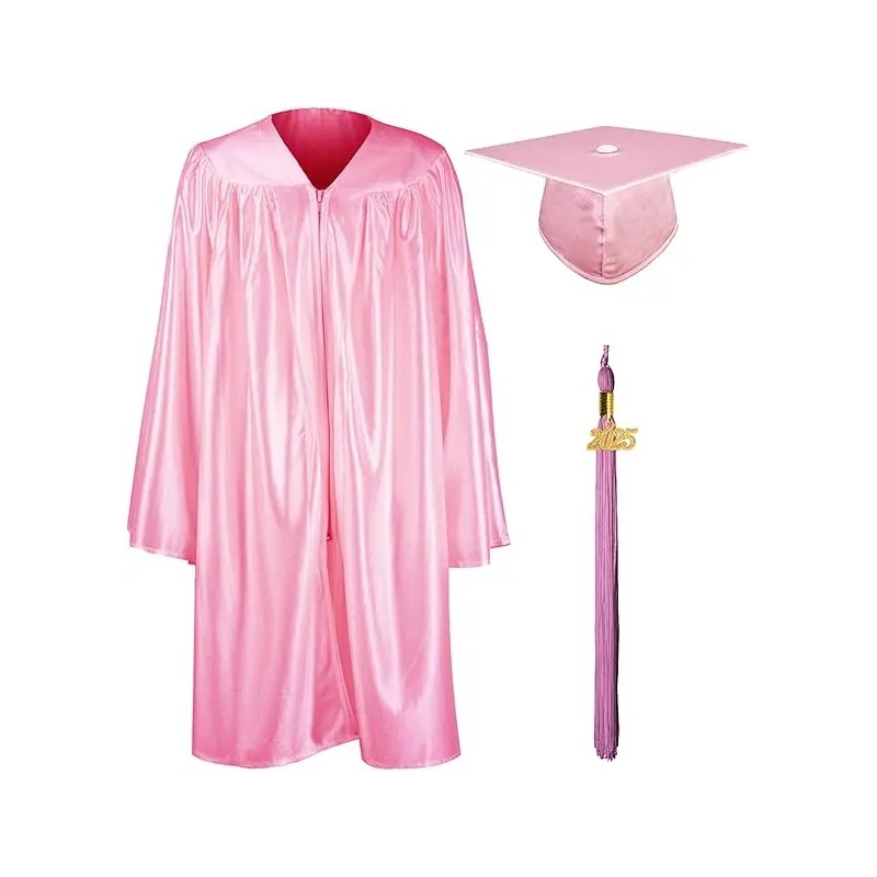 Shiny Kindergarten & Preschool Graduation Gown Cap Set with 2025