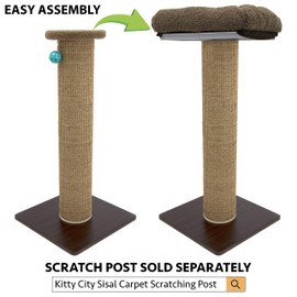 Kitty City Sisal Post Scratcher Perch Platform Attachment Accessory (Perch Platform Only)