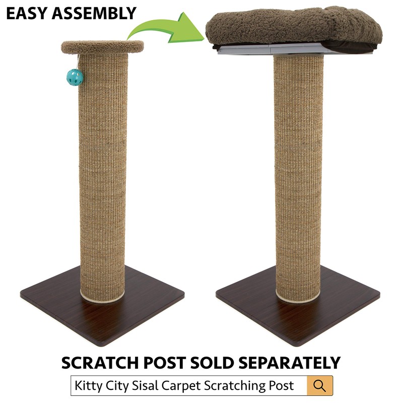Kitty City Sisal Post Scratcher Perch Platform Attachment Accessory (Perch