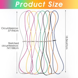 Thick Rubber Bands 8 Pcs Garbage Can Bands Adjustable Large Rubber Band Heavy Duty Fits 8-33 Gallon Trash Cans Multifunction Litter Box Band for Kitchen Home Office School Garbage Cans (Colorful)