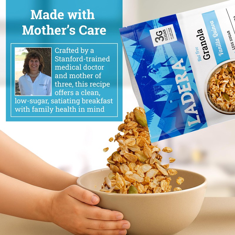 Ladera Vanilla Quinoa Granola - Nut Free Low Sugar Breakfast