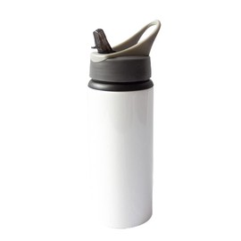 MR.R Sublimation Blanks White Sports Aluminum Bottle Portable Grey Laptop Lid 600ml for Thermal Press Transfer Printing Cups