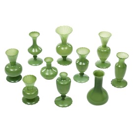 10Pcs Glass Bud Vases Set, Small Vases for Flowers Bud Vase for Centerpieces in Bulk, Mini Vintage Vase for Rustic Wedding Decorations, Office and Home Table Flower Décor