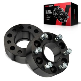 Torchbeam 6x5.5 Wheel Spacer 2 inch for 2003-2005 Astro, 2007-2013 Avalanche, 2002-2006 Avalanche 1500, 1992-1994 Blazer, 1999 C1500, 1990-2000 C2500, 78.1 Hub Bore & M14x1.5 Studs, 2PCS, Black