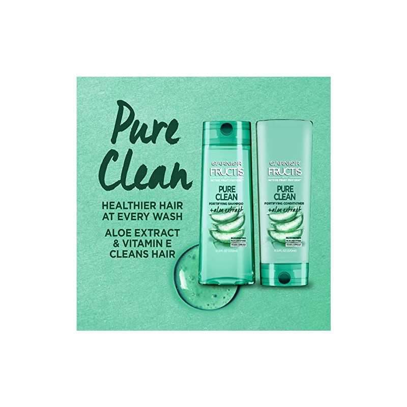 Garnier Hair Care Fructis Pure Clean Acondicionador, 12 onzas líquidas,