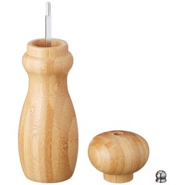Bamboo Natural Wooden Bamboo Salt & Pepper Mill Spice Grinder Storage Shaker Pot 207723