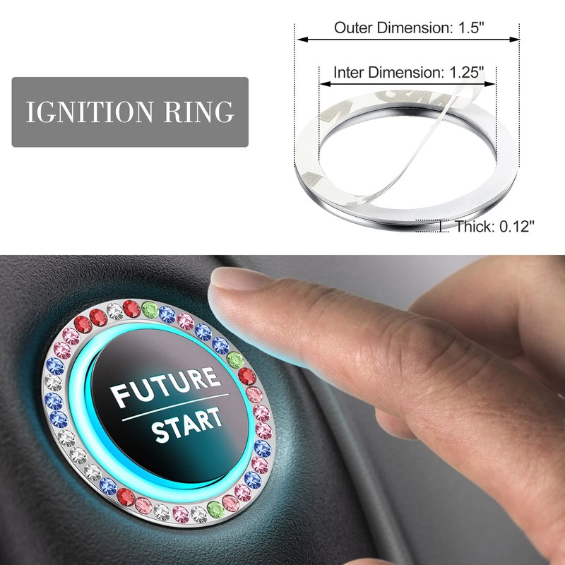 Tallew 20 Pieces Car Accessories for Women, Bling Car Accessories