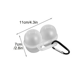 2 Pack Egg Holder Case, Portable Egg Storage Container with D Buckle, White
