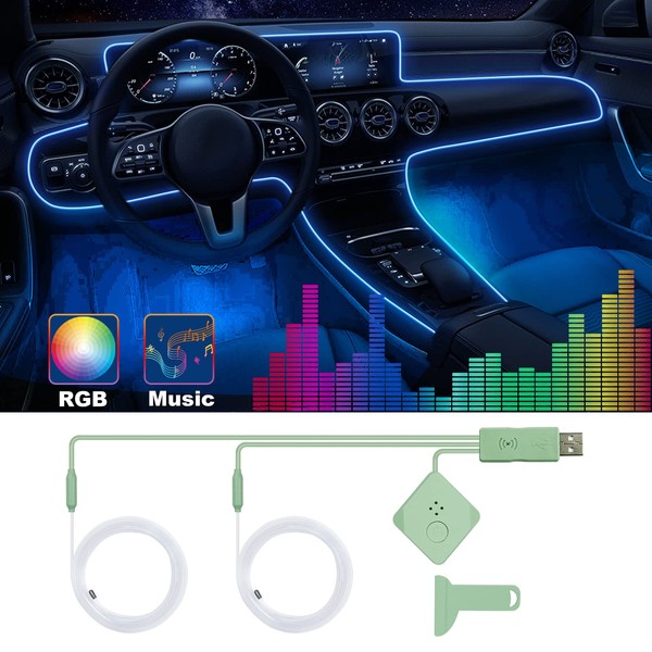Car Led Strip Lights,Interior Lights,Ambient Lighting Kit With RGB 16