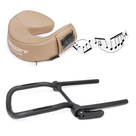 Master Massage Universal MusicMaster Crescent Round Face Cushion and Universal Simplicity Adjustable Massage Table Face Cradle Set - Massage Table/Massage Chair Headrest Platform Set (Cream)