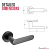 Decoranddecor Echo Matt Black Door Lever Handles - 54mm Round
