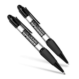 Destination Vinyl ltd Beautiful and comfortable Set of 2 Matching Pens BW - Colorado Springs USA American Map #40538
