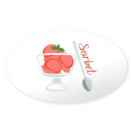 CafePress Sorbet Sticker Oval Car Bumper Sticker