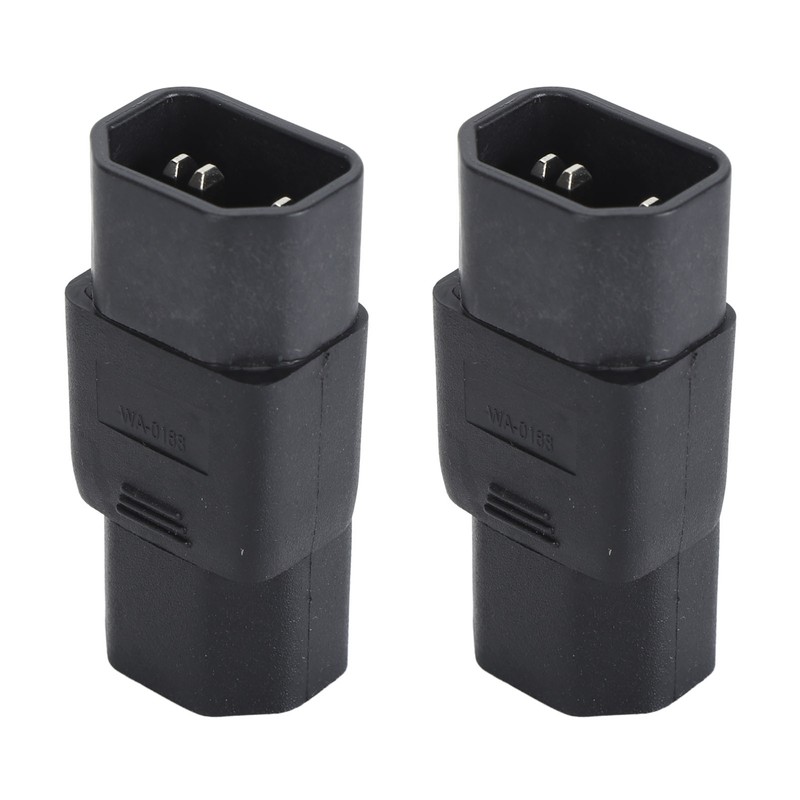2Pcs IEC320 C14 to IEC320 C21 Power Adapter IEC320 C14