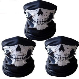 ThreeH Cubierta de la Cara A Prueba de Viento A Prueba de Polvo Unisex Ajustable Capucha Cap Esquí Motocicleta Pasamontañas FM11(3 Piezas)