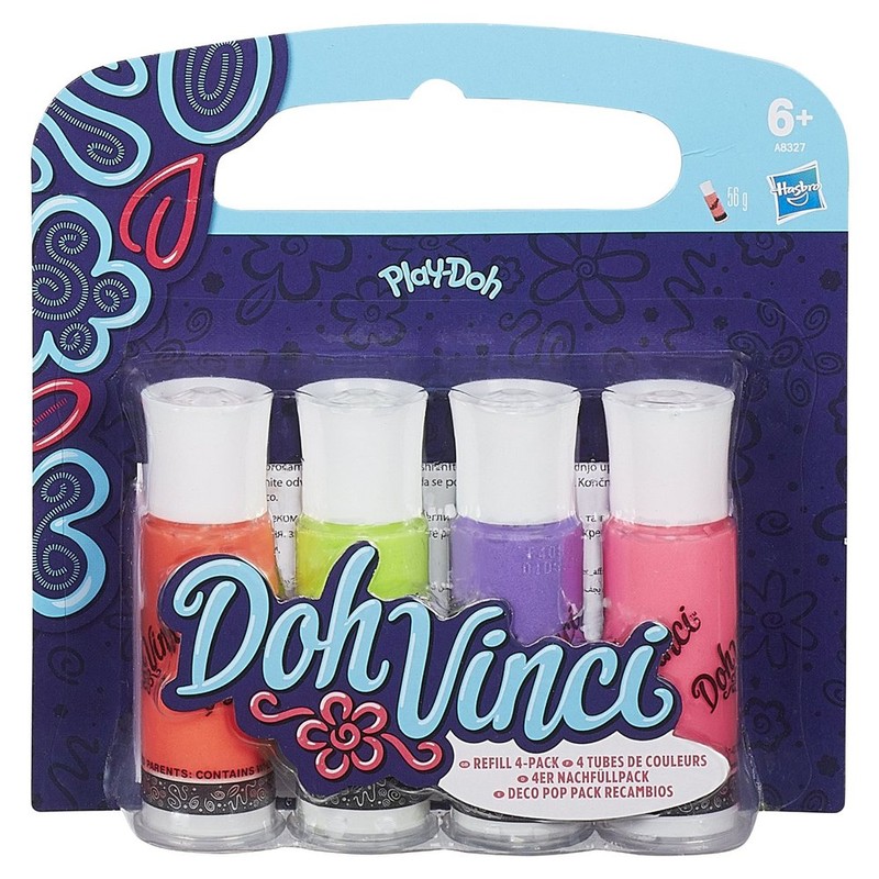 Doh Vinci Deco Pop Colouring Tubes (Pack of 4)