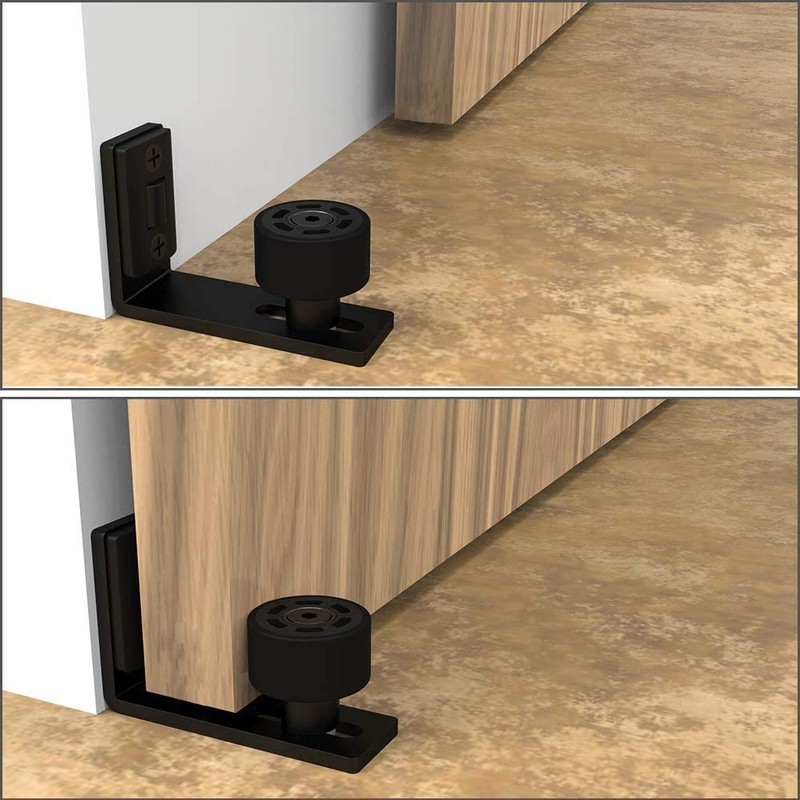 CCJH Sliding Barn Door Floor Guide Adjustable Wall Mounted Bottom