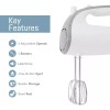 Elite Gourmet EHM-003X Ultra Power Electric 5-Speed Kitchen Hand Mixer,