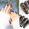 Sun&Beam Nails Handmade Press On Nail Long Coffin Ballerina Black