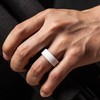 ThunderFit Silicone Rings for Men, Flat Top Angled Edge Rubber