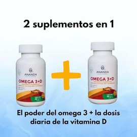 Omega 3 con vitamina D. ANANDA NUTRICION - Suplemento certificado de origen Islands. Alta concentracin de EPA y DHA Sin rellenos. 100 cpsulas.        
