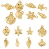 8 Pcs 18K Gold Plated Cubic Zirconia Charms for Permanent