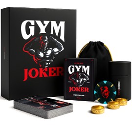 GymJoker Fitness Card Game – Fun Workout Challenge Deck with Chips & Rings | Turn Exercise into Competitive Gym Games | Perfect for Group Workouts, Parties Squad & Home Gym Joker