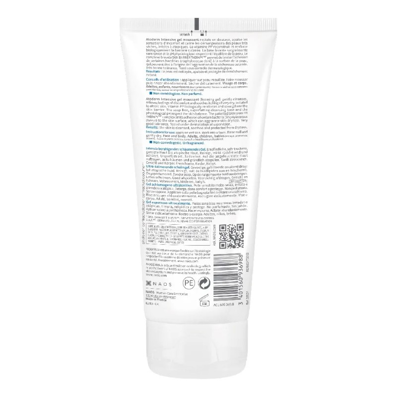 Bioderma Atoderm Intensive Gel Moussant Pieles Atópicas 200m