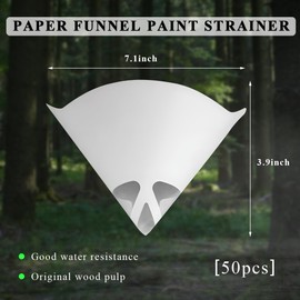 DXNQ 50 PCS 100 Micron Cone Paint Strainers, Paper Paint Screen Funnels with Fine Nylon Mesh, Universal Cone Paint Filters for Screening Paint Gasoline Fuel, Car Accessories