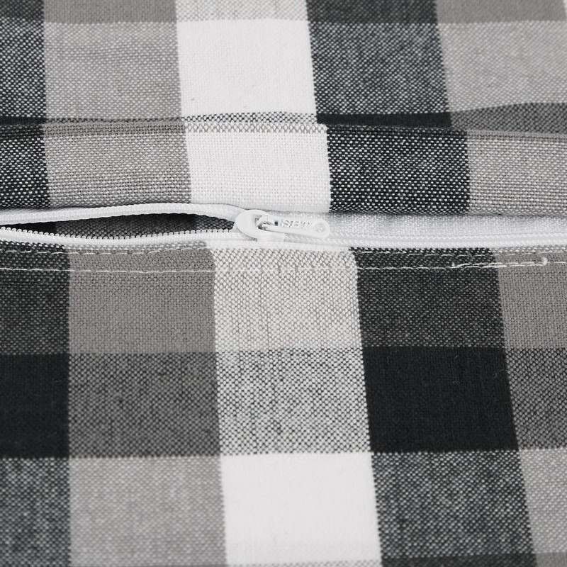 DII Throw Pillow Cover Collection Decorative Square, 18x18, Gray Tri-Color,