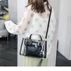 Cooba 2Pcs Handbags Purse for Women Clear Bag PVC Leather