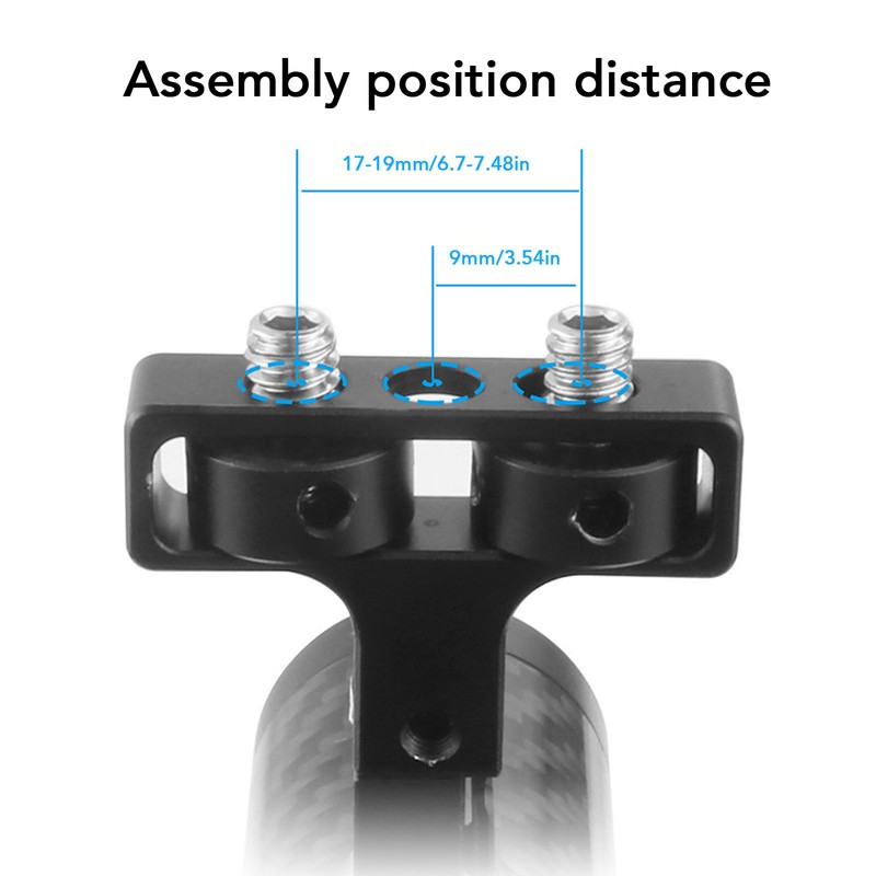 138mm Camera Cage Handle Grip Carbon Fiber Aluminum Alloy Universal