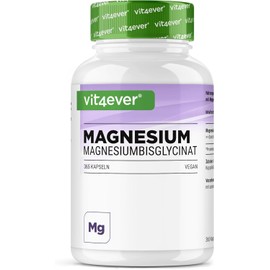Magnesium Bisglycinate - 365 Capsules - Premium: Chelated Magnesium - 155 mg Elementary Magnesium per Capsule - Laboratory Tested - Vegan - High Dose