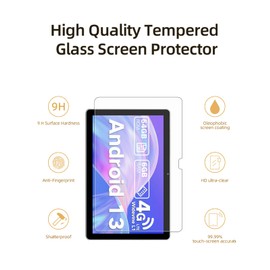 for NINTAUS AP32 Android 13 Octa-Core Tablet 10.1 inch 2024 Screen Protector,WUNIAK Tempered Glass Film Anti-Scratch High Touch Sensitivity,2 Pack