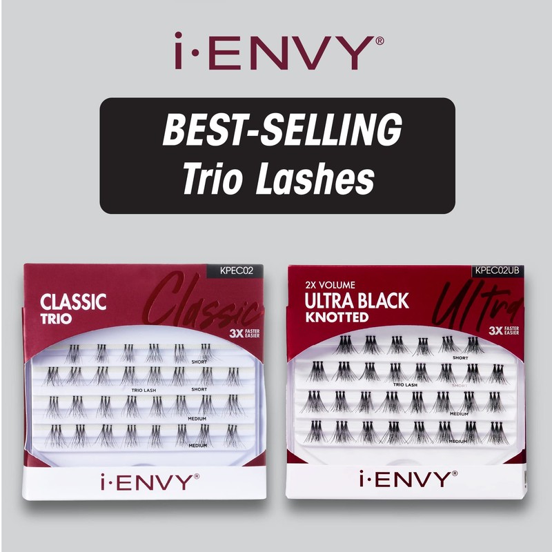 iEnvy Kiss Trio Lashes Adhesive, Medium, Ultra Black