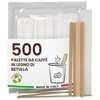 500 Disposable Birch Wood Coffee Pallets Individually Wrapped Biodegradable and