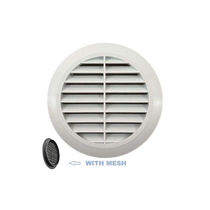 Cotarba 90mm Round Air Vent Grille - White