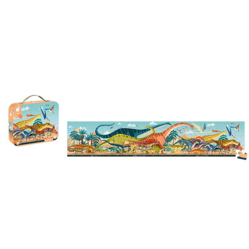 Janod 100 Piece Children’s Jigsaw Puzzle - Dino Panorama -