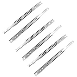 TopHomer Drawer Rail,W17mm 3Pair Metal Drawer Rail Runners Ball Bearing Drawer Rail Rail for Furniture Drawer Depth(342mm Length)