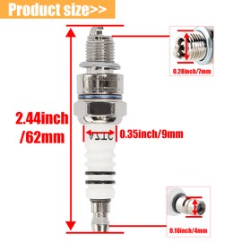 QAZAKY 2 bujías A7TC compatibles con GY6 50cc-70cc 90cc 110cc 125cc 150cc ATV Scooter Pit Dirt Pocket Racing Mini Super Bike Moped Go Kart Quad Buggy TaoTao Buyang Roketa Sunl Baja Kymco Chino