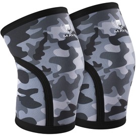 Mava Sports Knee Sleeves Weightlifting Men & Women, 7mm Neoprene Knee Sleeves for Women and Men, Ideal for Cross Training WOD, Squats, Powerlifting