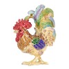 Rooster Trinket Box Embedded Rhinestone Alloy Bright Colors Wide Application