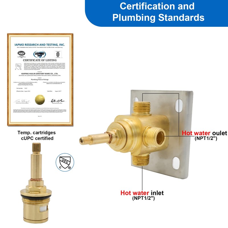 ON/OFF Brass Shower Diverter Flow Control Valve, Separate Design with